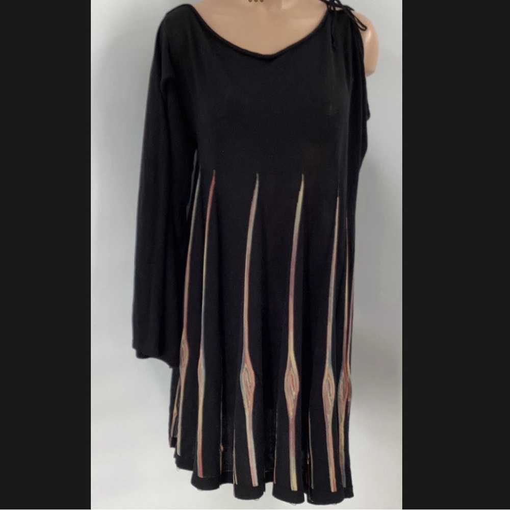 Etna Maar Designer Sweater Dress Knit Tunic One Sleeve New with Tags Size S